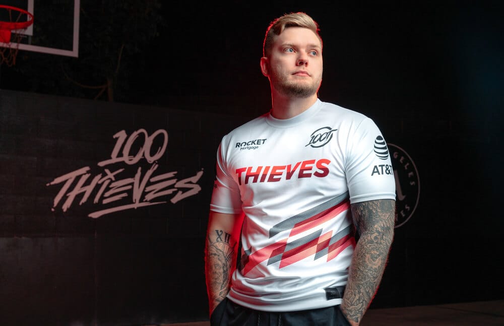 100 Thieves 2021 Cardinal jersey