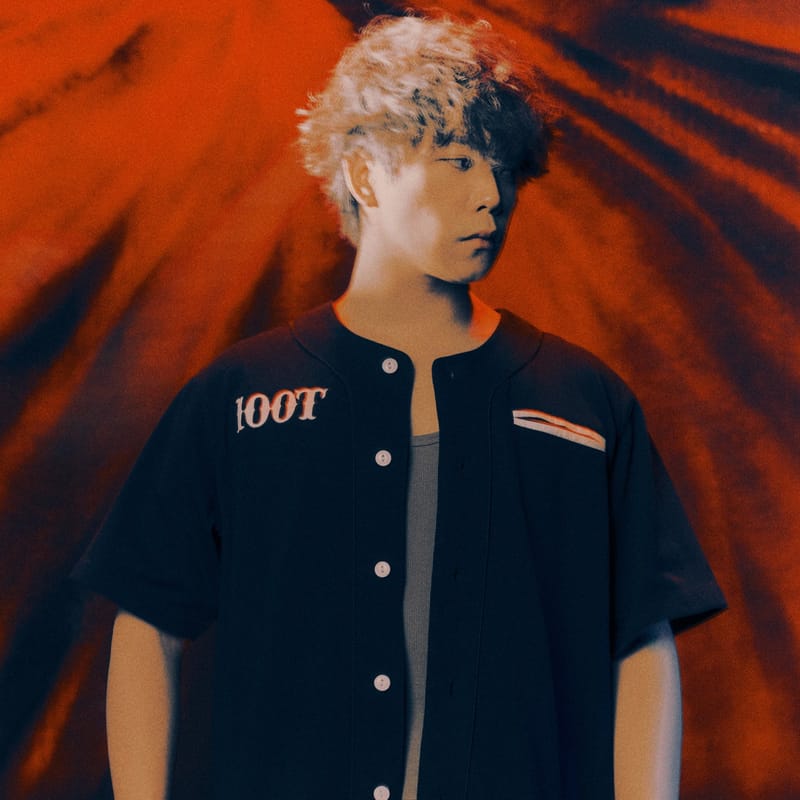 100 Thieves x Demon Slayer baseball shirt lifestyle view