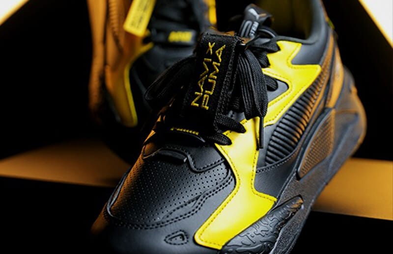 NAVI x PUMA Black and Yellow Sneakers drop