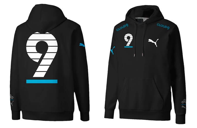 C9 x PUMA 2022 Spring black Nines Essentials Hoodie © Cloud9 store