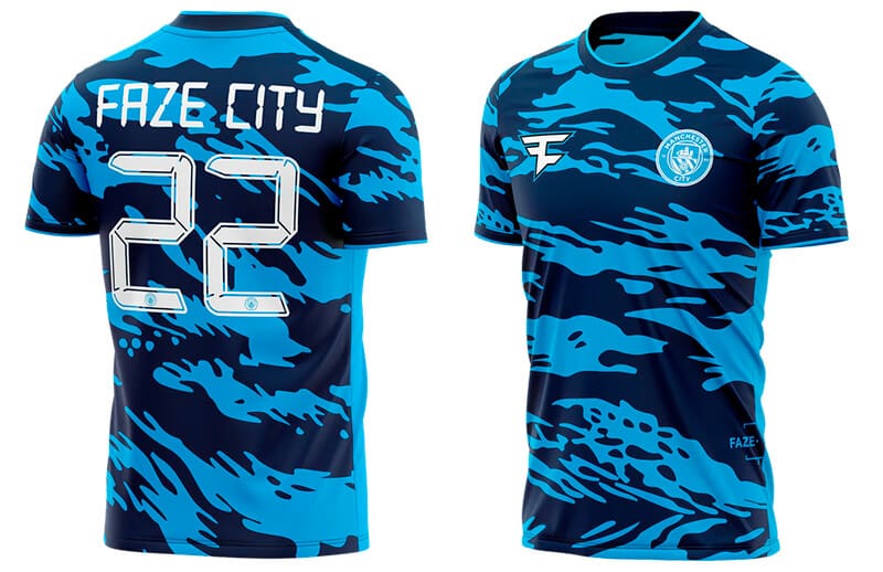 FaZe Clan x Manchester City Jersey © FaZe Clan shop