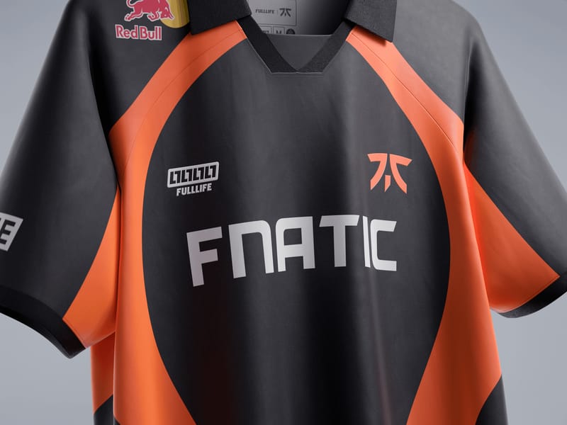 Fnatic 2026 Pro Kit Jersey - Black and Orange design by Fulllife