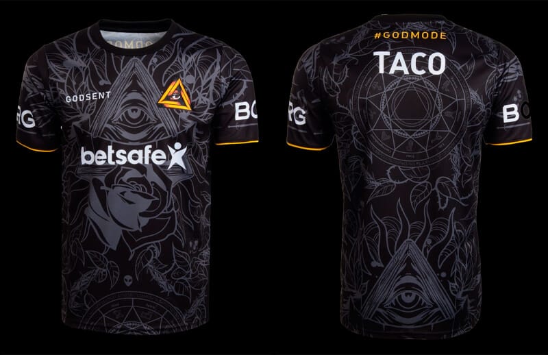 GODSENT's new 2021 team Jersey front and back © GODSENT store