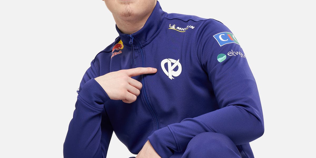 Karmine Corp Pro Kit Jacket 2024 in Blue Recycled Polyester