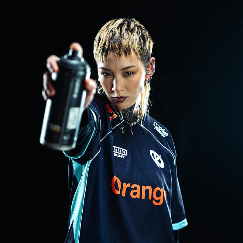 Alternate product photo of the Karmine Corp 2026 blue pro jersey by Fulllife