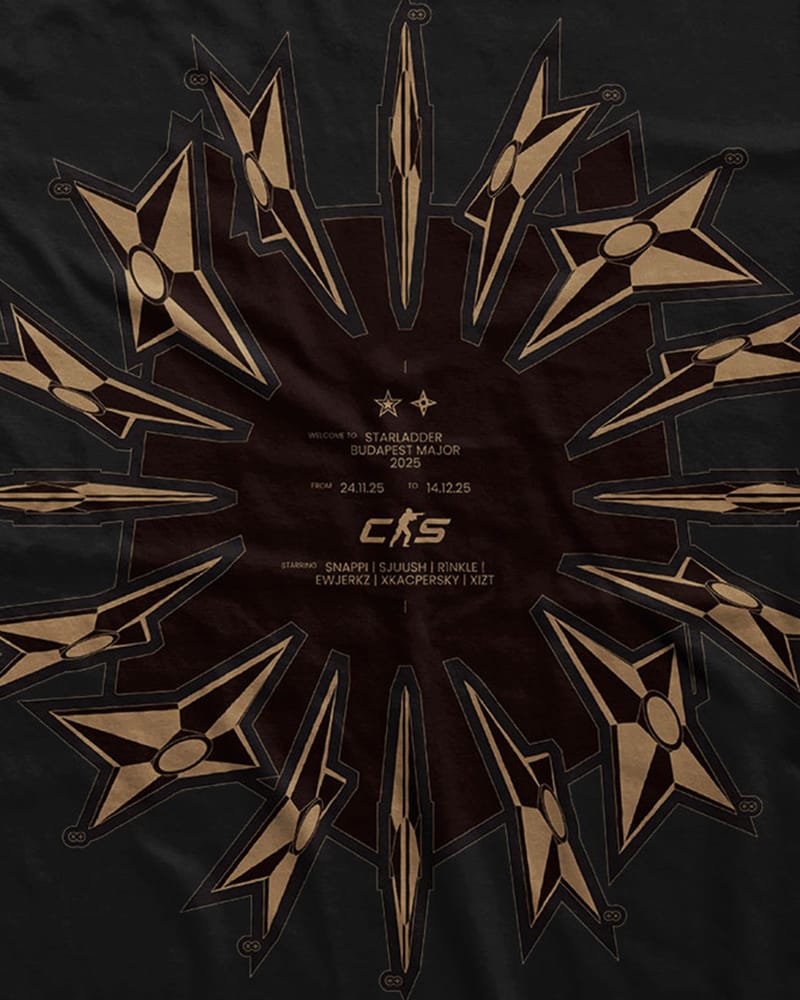 Alternate product view of the official Ninjas in Pyjamas CS2 Major 2025 fan T-shirt from the NiP store