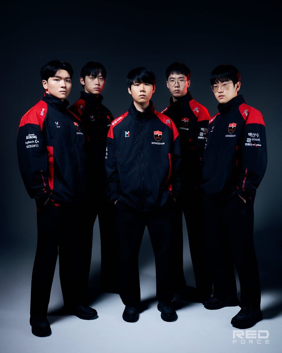Nongshim RedForce 2025-2026 LCK Uniforms