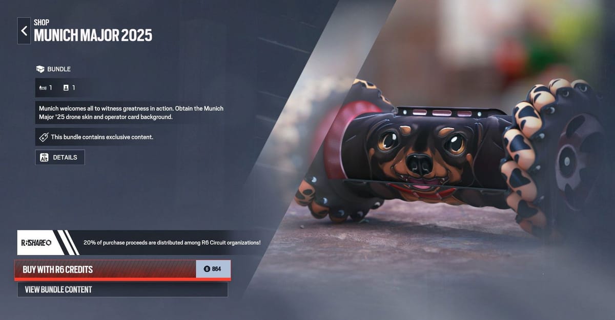 R6 Munich Major 2025 Bundle and Montreal Major Merch