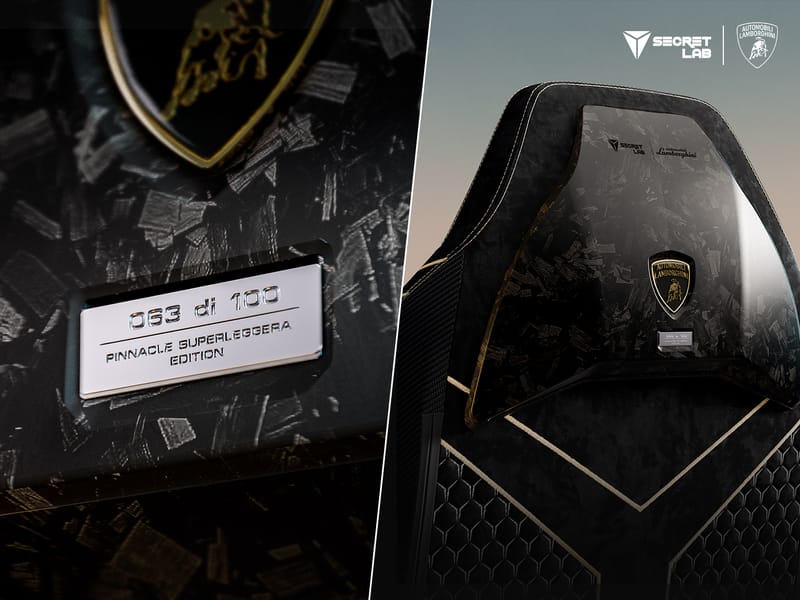 Secretlab Lamborghini Pinnacle Superleggera detail