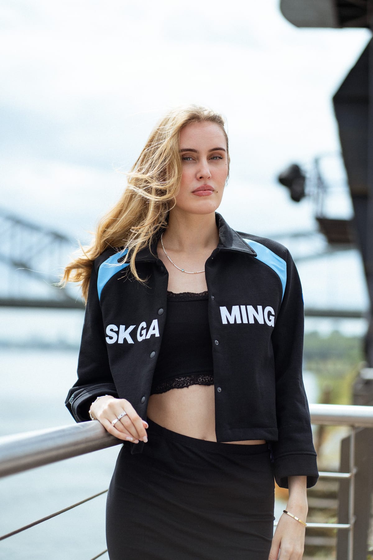 SK Gaming Shaping Esports Statement Jacket with Blue-to-Purple Gradient