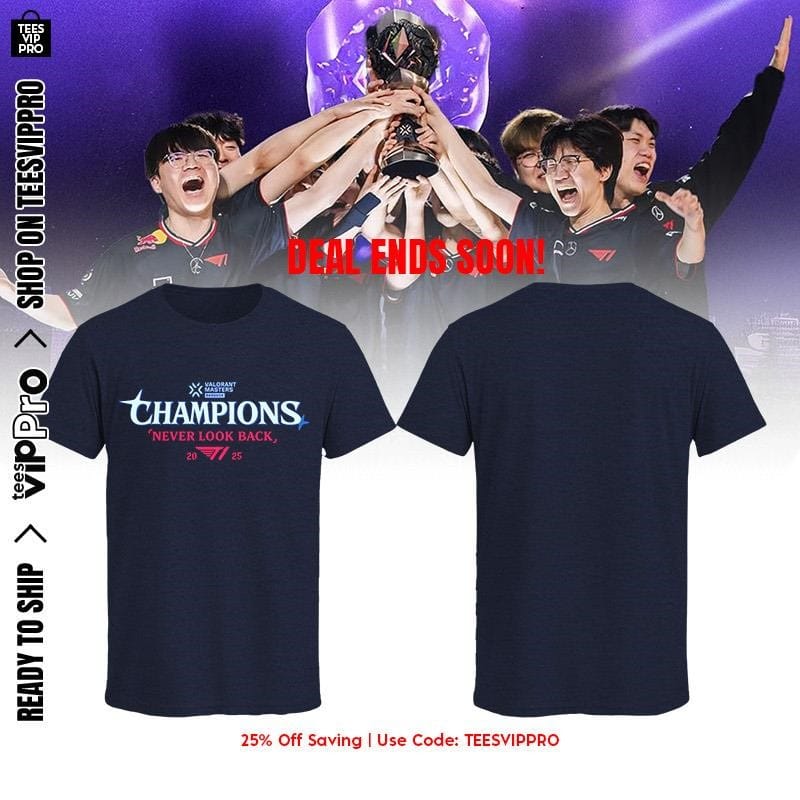 T1 Masters Bangkok 2025 Champions Merch and NAVI 2025 VCT Jersey