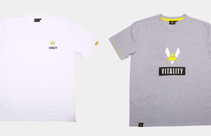 Team Vitality Summer 2022 Grey and White T-shirts © Team Vitality shop