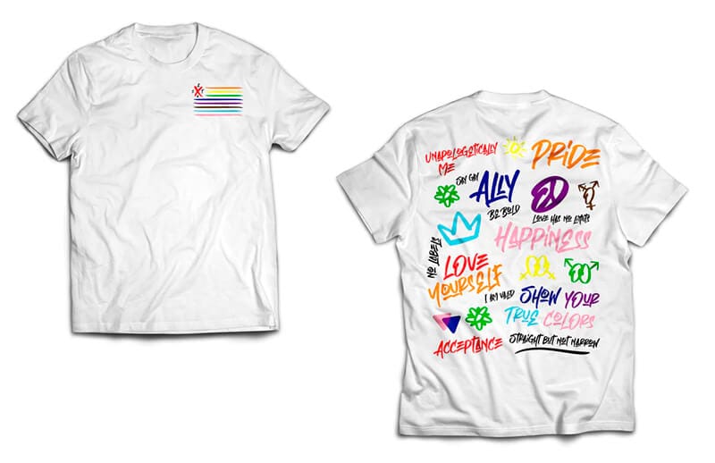 XSET Pride 2022 white T-shirt © XSET shop